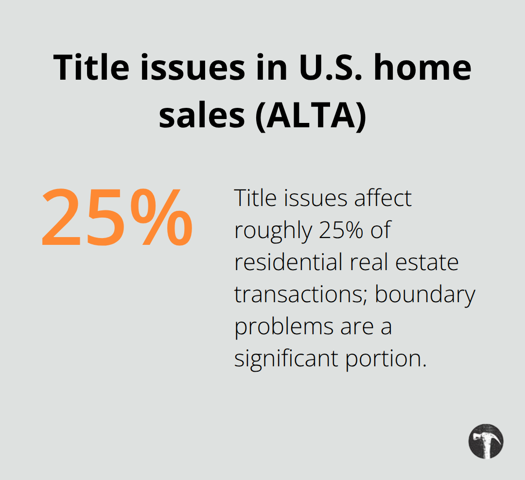 Share of residential transactions with title issues - Boundary dispute resolution