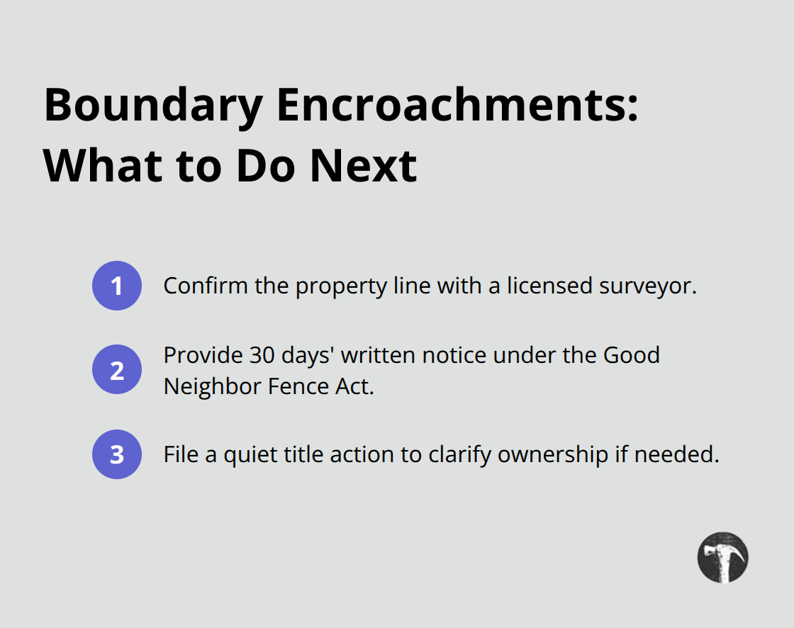 Key next steps when a neighbor encroaches on your property line in Calabasas, CA