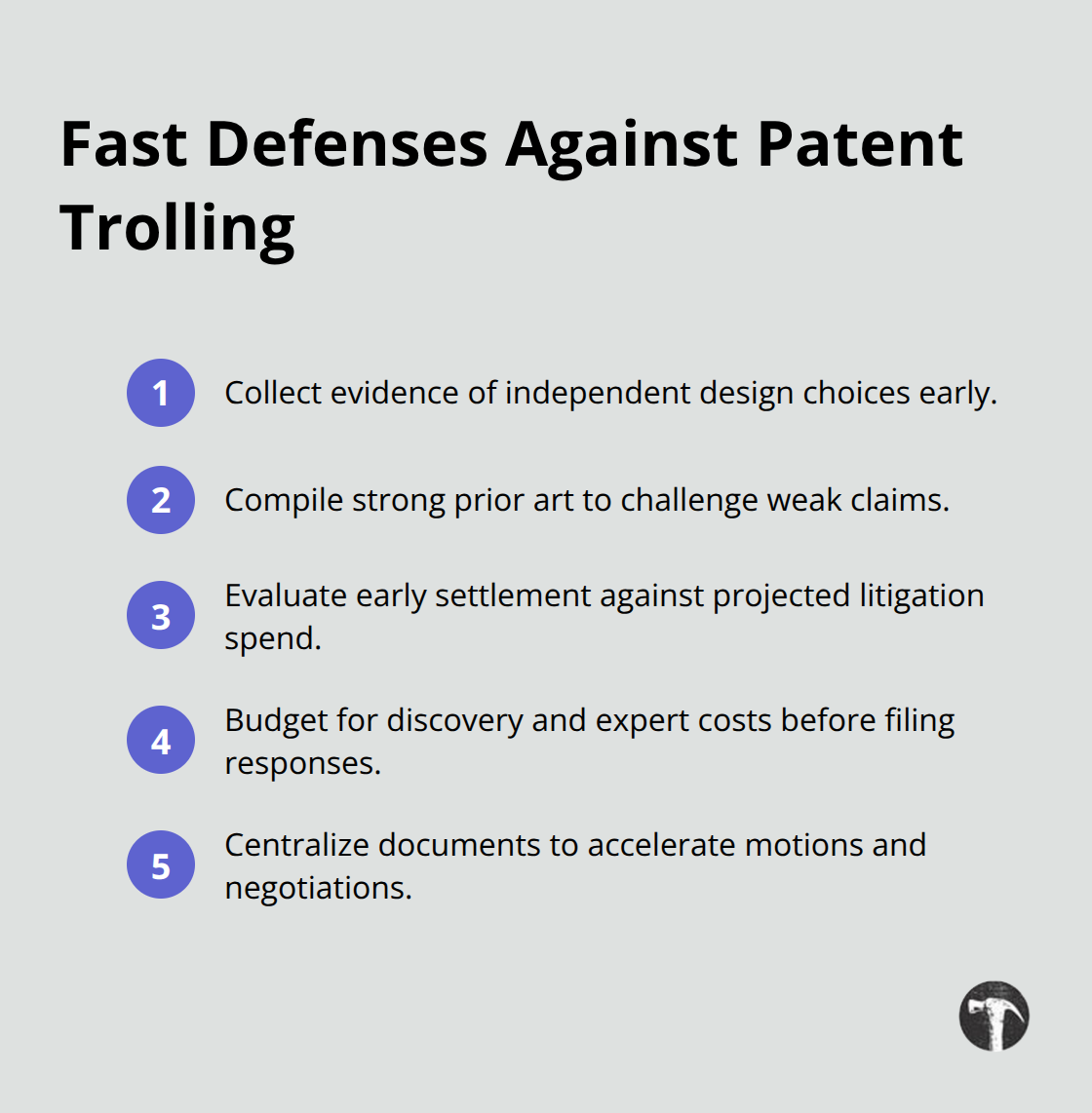 Quick actions businesses can take to reduce patent troll risk and litigation costs - intellectual property disputes 2023